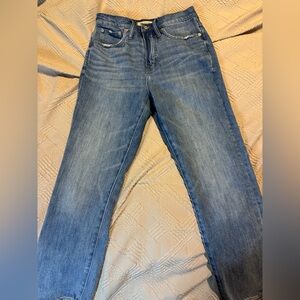 Madewell Women's Straight Leg Blue Jeans